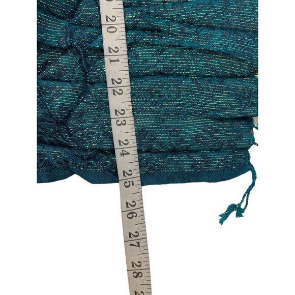 Women’s Dark Touch Teal Scarf - Picture 9 of 9